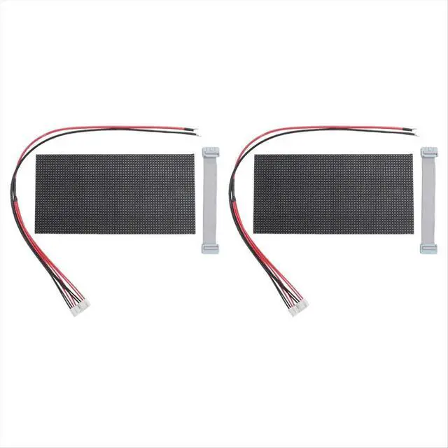 Alt view image 3 of 3 - 2Pcs P4 LED Screen Panel Module 256x128mm 64x32 Pixels 1/16 Scan Indoor SMD RGB Full Color P4 LED Display Panel Module