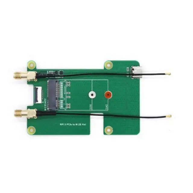 Alt view image 2 of 3 - For NGFF M. 2 E Key NIC For Raspberry Pi 5 RPI Pcie M. 2 E HAT Expansion Board And BE200 7 PCI-E Card