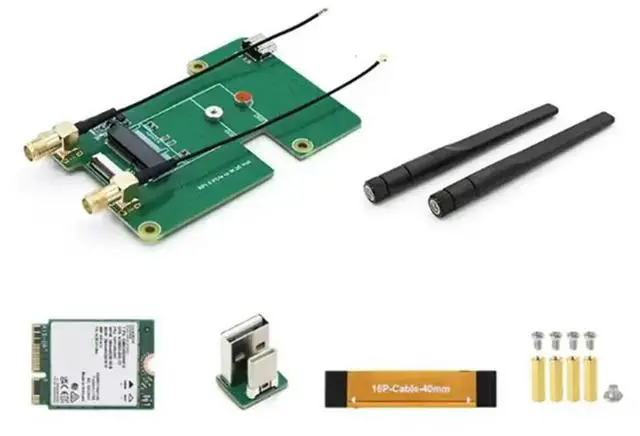 Main image of For NGFF M. 2 E Key NIC For Raspberry Pi 5 RPI Pcie M. 2 E HAT Expansion Board And BE200 7 PCI-E Card