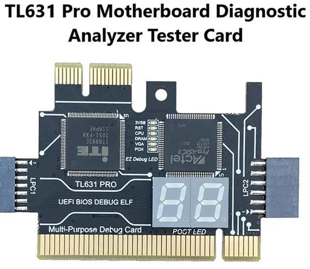Main image of TL631 PRO Universal Laptop PCI Diagnose Card PC PCI-E Mini LPC Motherboard Diagnostic Analyzer Tester Debug Cards