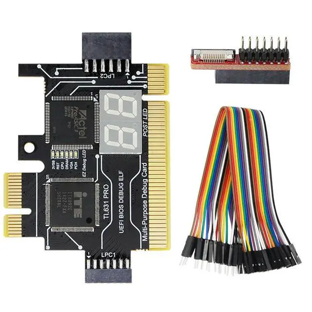 Alt view image 2 of 3 - TL631 PRO Universal Laptop PCI Diagnose Card PC PCI-E Mini LPC Motherboard Diagnostic Analyzer Tester Debug Cards
