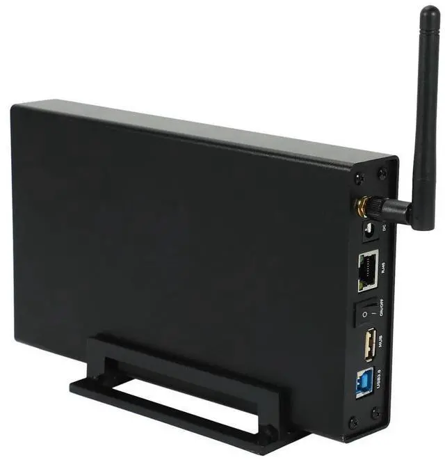 Main image of Rj45 External Hard Drive Case Nas Antenna Sata Usb 3.0 Hdd Interface Aluminum Hdd Box Hdd 3.5 Hdd