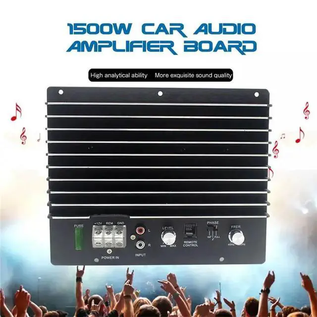 Alt view image 3 of 3 - 12V 1500W Mono Car Audio Amplifier Powerful Subwoofer Amplifier Board Player Automotive Amplifier Module