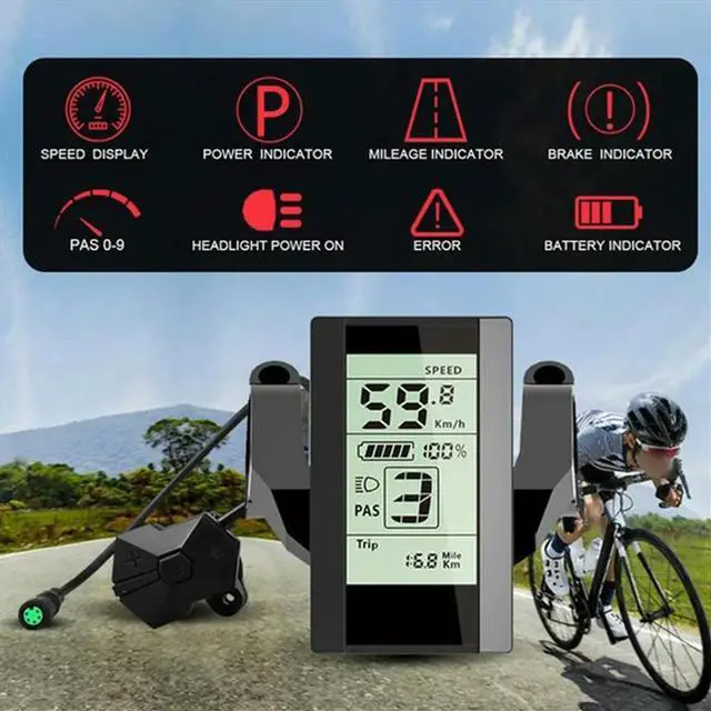 Alt view image 3 of 3 - Black Ebike Display 800S for BBS01 BBS02 HD Midder Motor Package Includes 1 Display
