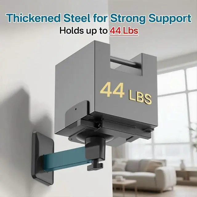 Alt view image 3 of 3 - 2PCS Speaker Wall Mounts Dual Side Clamping Speaker Wall Mounts for Most Bookshelf Speakers Surround Sound Speakers