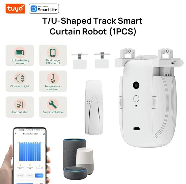Alt view image 3 of 3 - Tuya Curtain Motor for T U Track Tuya Automatic Open Electric Curtain Robot APP Voice Control