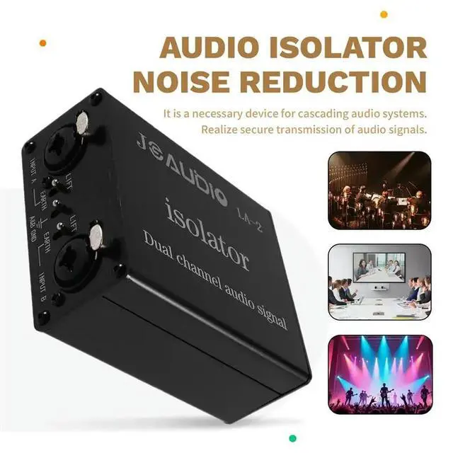 Alt view image 2 of 3 - Audio Isolator XLR Noise Isolator Box Eliminator For Audio System Ground Loop Isolation