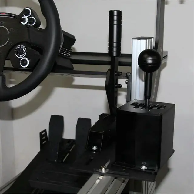 Alt view image 3 of 3 - Racing Simulator Aluminum Profile Bracket for HBP Handbrake Gear Shifter Lever Adapter Plate