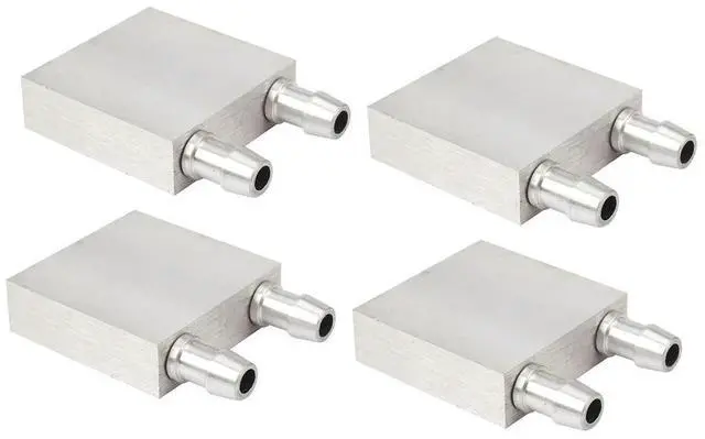 Main image of 4X Primary Aluminum Alloy Water Cooling Block 40X40mm For Liquid Water Cooler Heat Sink System Silver Use