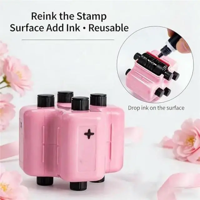 Alt view image 5 of 6 - 2Pcs 4-In-1 Math Practice Roller Stamp,Addition Subtraction Multiplication Division Practice Tool,Digital Roller Stamp