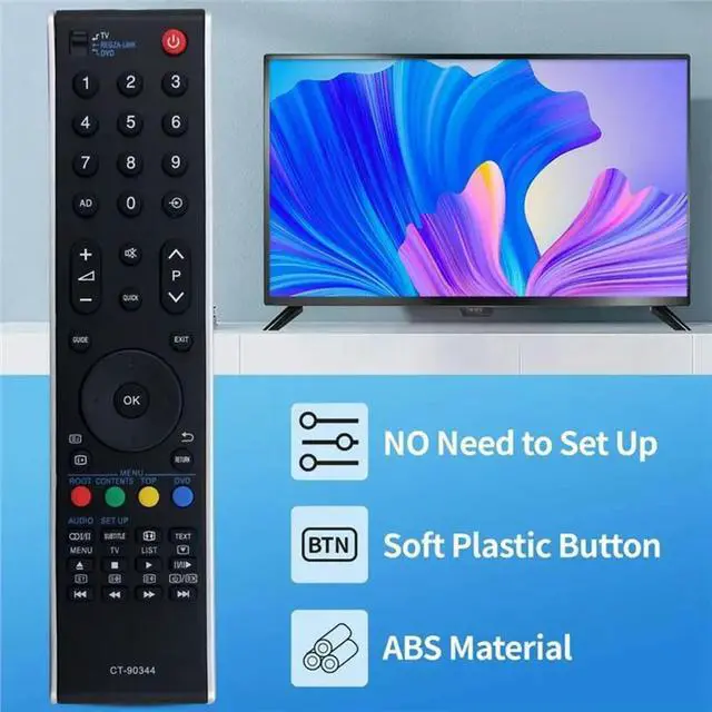 Alt view image 6 of 6 - CT-90344 Replacement Remote Control For TV Models CT90344 32SL753B 32MV732 40RV733