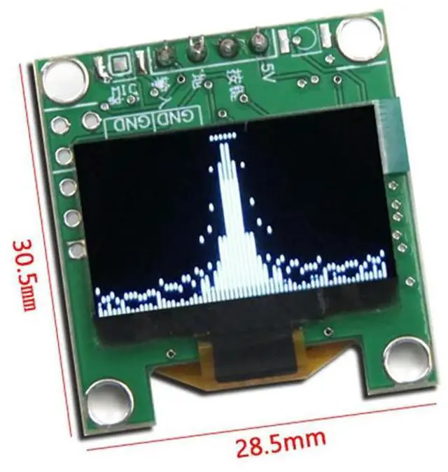 Alt view image 6 of 6 - Mini 0.96 Inch OLED Music Spectrum Display Analyzer MP3 PC Amplifier Audio Level Indicator Rhythm VU METER