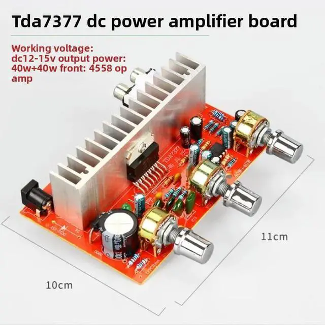 Main image of TDA7377 DC12V 40W Car DIY Stereo Dual Channel Amplifier Board Finished Product
