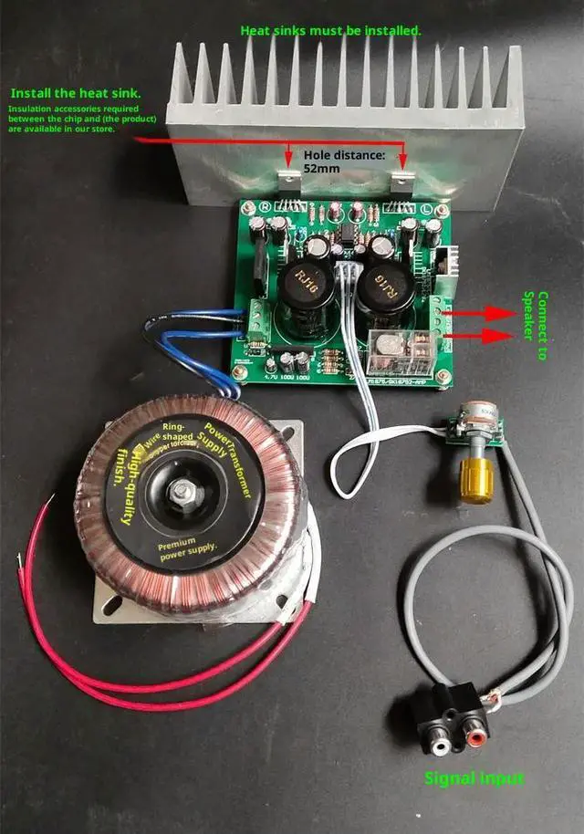 Alt view image 3 of 6 - LM1875T power amplifier board HIFI enthusiast grade high fidelity with front stage, with horn protection 2.0 finished board