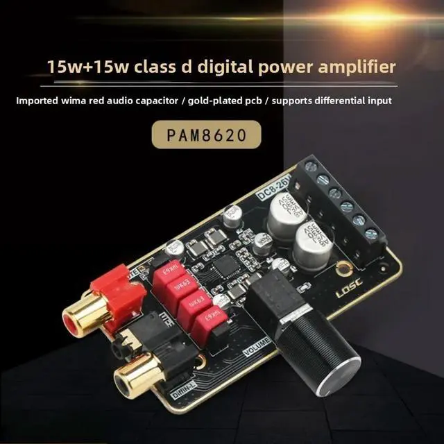 Main image of PAM8620 Class D Digital Amplifier Board DIY Speaker 15W+15W 12V Stereo Dual Channel Amplifier Module
