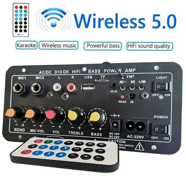 Main image of Hot-Selling Car Subwoofer Bluetooth Amplifier Board Home Karaoke Digital Amplifier Three-in-One D10