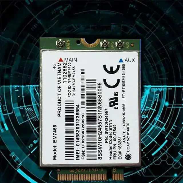 Alt view image 2 of 6 - 2X Em7455 LTE 4G Card+Antenna Gobi6000 FRU 00JT542 01AX756 For Thinkpad T460 T460P L560 Yuga 260 P50 P70 X260