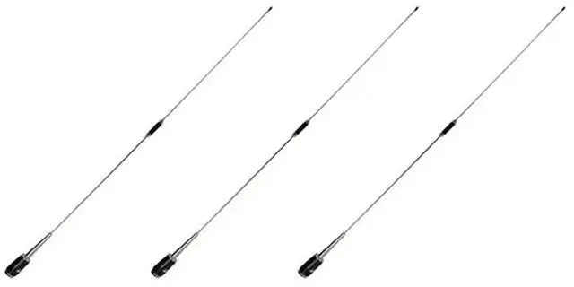 Main image of 3X Details Of The Silver UHF 400-470 Mhz 200W 5.5DB SL-16 PL-259 Mobile Car Radio Antenna