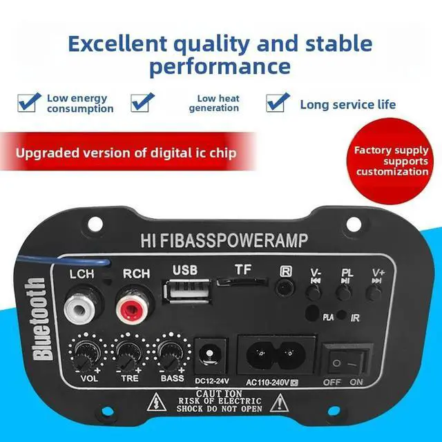 Alt view image 2 of 3 - Hot Product Digital Bluetooth Amplifier Three-in-One 12V 24V 220V Car Audio Card Amplifier Mainboard