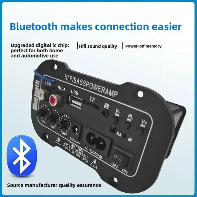 Alt view image 3 of 3 - Hot Product Digital Bluetooth Amplifier Three-in-One 12V 24V 220V Car Audio Card Amplifier Mainboard