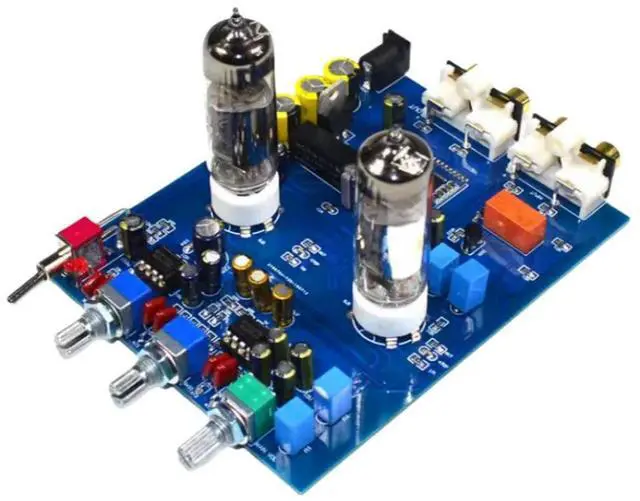 Main image of HIFI Blow-front Amplifier 6J5 Tube Blow-front 470UF DC12V fever QCC3008 APTX 5.0 BLE tube front NE5532 soundboard