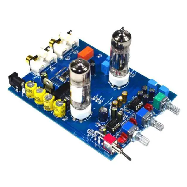 Alt view image 3 of 3 - HIFI Blow-front Amplifier 6J5 Tube Blow-front 470UF DC12V fever QCC3008 APTX 5.0 BLE tube front NE5532 soundboard
