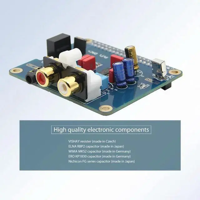 Alt view image 2 of 3 - Gold-plated Version Raspberry Pi Dedicated HIFI DAC+Sound Card I2S Interface pifi DAC PCM5122 Chip