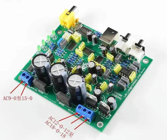 Alt view image 2 of 3 - Nvarcher CS4398 DAC with USB Coaxial 24/192K Decoder