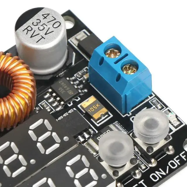 Alt view image 3 of 3 - 30W voltage and current dual digital display DC step-down power supply 5V-32V to 0-30V12V19V adjustable 5A