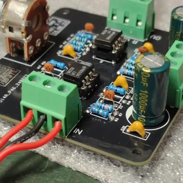 Alt view image 2 of 3 - B-049 Preamp Board Preamp Amplifier Circuit Board with Terminal Block, Tiger 180 Design