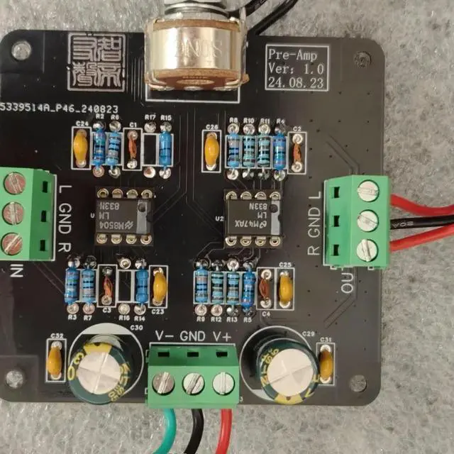 Alt view image 3 of 3 - B-049 Preamp Board Preamp Amplifier Circuit Board with Terminal Block, Tiger 180 Design