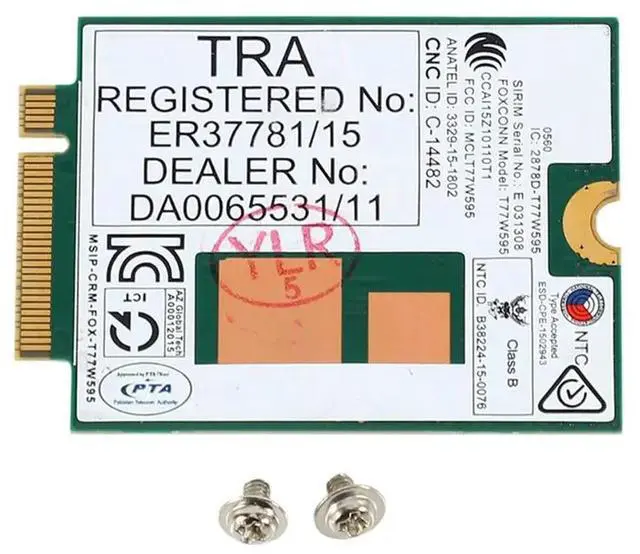 Alt view image 3 of 3 - 6X Lt4120 X5 LTE T77W595 796928-001 4G WWAN M.2 150Mbps LTE Modem For Elite X2 840 850 G3 640 650 645 G2 Green