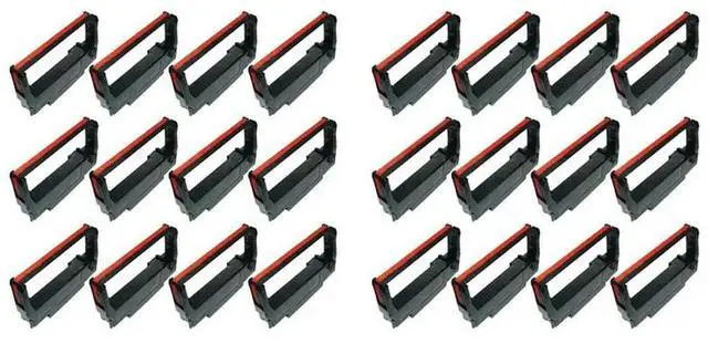 Main image of 24Pcs Black And Red Printers Ribbon For ERC38 ERC30 ERC34 TM-U220A/220B/220D/300/375 Printer For SNBC BTP-M180