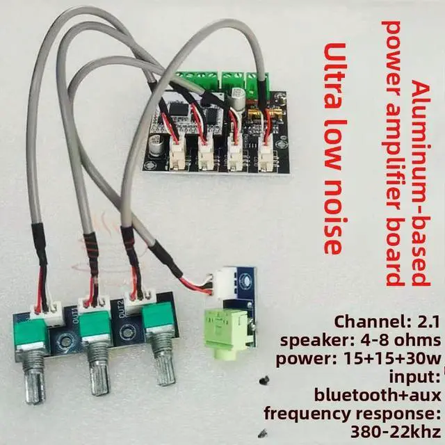 Alt view image 2 of 3 - 2.1 Channel Active Speaker Bluetooth 30W Amplifier Board High Power Subwoofer Digital HIFI Sound DIY