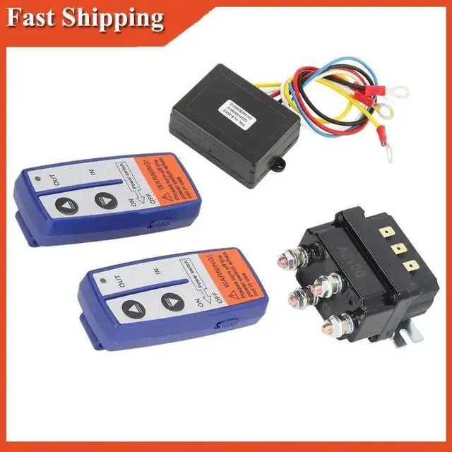 Alt view image 2 of 3 - Winch Relay With Controller 12V 250A Winch Relay Kit With Remote Controller Relay Contactor Switch For Industrial Car