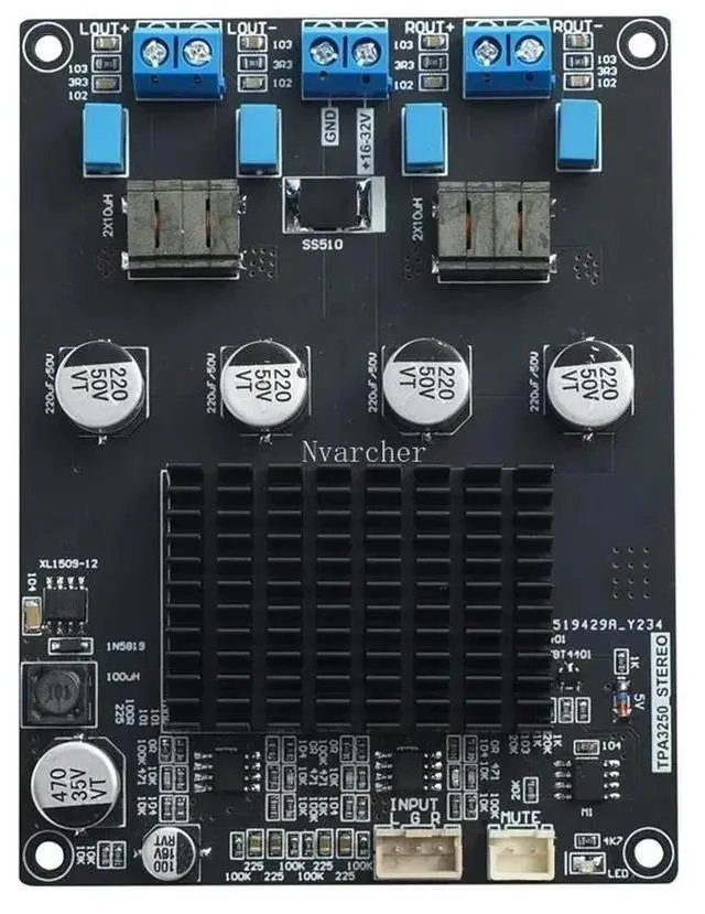 Main image of Nvarcher TPA3250 digital power amplifier 130W+130W Strero Channel Class D Audio Amplifier board