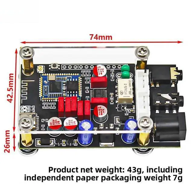 Alt view image 2 of 3 - Hi-Fi Audiophile QCC5125 Bluetooth 5.1 Audio Receiver Decoder Player Amplifier Lossless Decoder Board