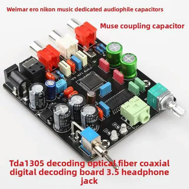 Main image of Digital Decoder Board Fiber Optic Coaxial DAC TDA1305 Decoder Set-Top Box TV Fiber Optic Coaxial Output 1315
