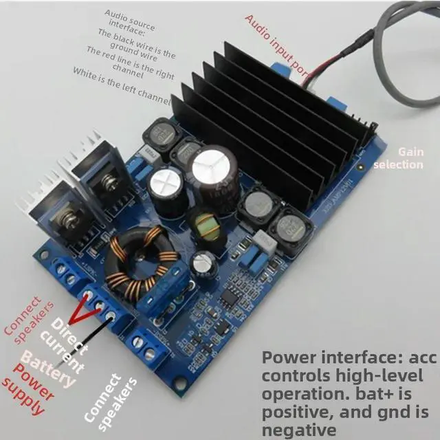 Alt view image 3 of 3 - Car-Mounted Square Dance Trolley Case High-Power Digital Amplifier Board 2x80W Battery-Powered with Boost