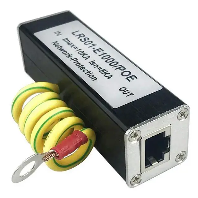Alt view image 3 of 3 - 6X 100/1000M POE IP Camera Network POE Switch RJ45 & POE Surge Protector Protection Device Arrester SPD 1000M
