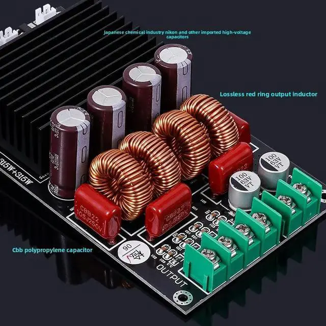 Alt view image 3 of 3 - SAMP-100 TPA3255 2x300W 600W Hi-Fi Digital Amplifier Board High Power 2-Channel
