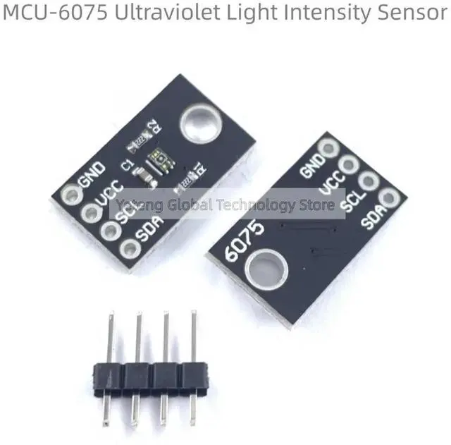 Main image of MCU-6075 Small volume module VEML6075 UVA UVB ultraviolet light intensity sensor module DC1.7-3.6V