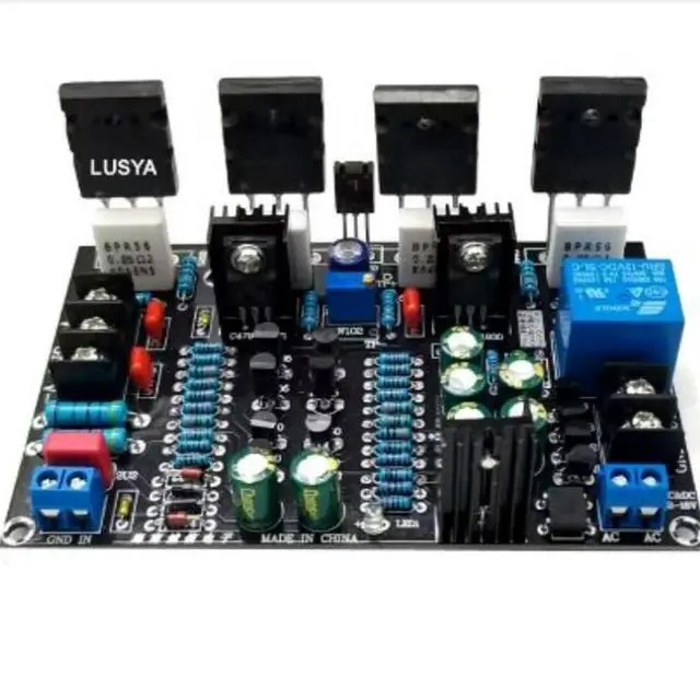 Alt view image 2 of 3 - Mono 200W Amplifier Board 1943+5200 Post-stage Amplifier Board with Speaker Protection
