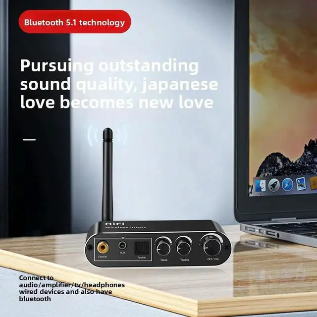 Alt view image 3 of 3 - 5.1 Bluetooth Player Optical Fiber Coaxial 3.5 Input High and Low Tone Adjustment Sound System to HIFI Stereo