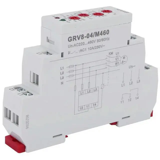 Alt view image 2 of 3 - 3X GRV8-04 M460 3-Phase Voltage Monitoring Relay Phase Sequence Phase Failure Protection Voltage Control Relay