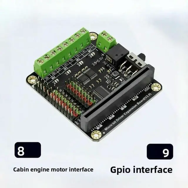 Main image of DFRobot micro:bit Motor Driver Board Expansion Board 4-way Motor 8-way Servo 9 GPIO Interfaces
