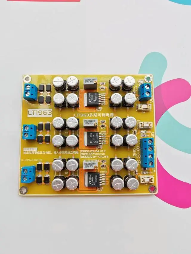 Alt view image 2 of 3 - LT1963 multi-channel adjustable power supply board