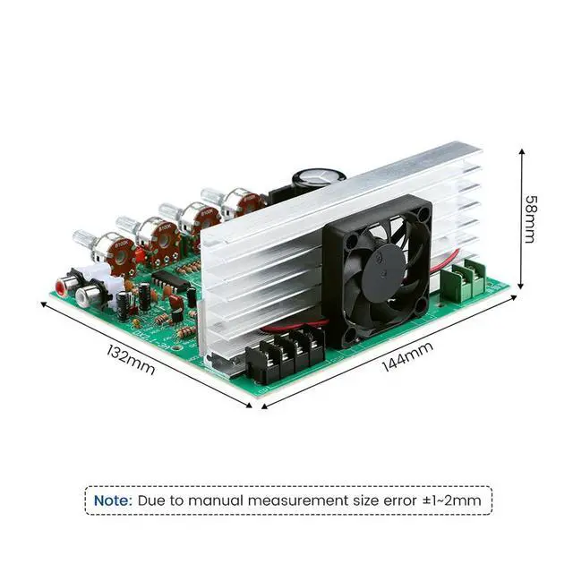 Alt view image 2 of 3 - DX-2.1 Channel 100Wx3 High Power Amplifier Board Subwoofer Speaker DIY Finished Amplifier Board