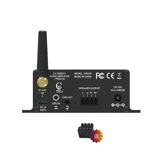Alt view image 2 of 3 - Computer UI Tuning Bluetooth 5.3 Digital Amplifier TPA3116 Stereo Power Amplifier 2X50W BRU3P