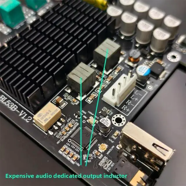 Alt view image 3 of 3 - TPA3221 High-Power HIFI Sound All-Round Amplifier Board Bluetooth 5.3 USB Flash Drive Player Amplifier
